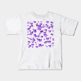 Little Purple Passion Hearts Kids T-Shirt